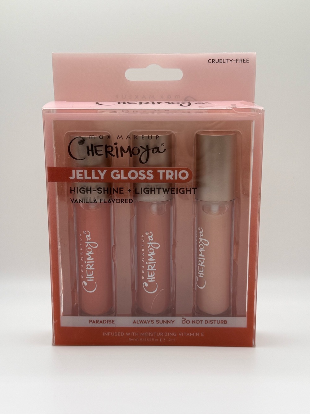Cherimoya Jelly Gloss Trio - Pink/Coral Lip Gloss Set - 3 pack